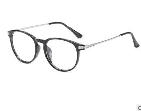 Round Face Men And Women Can Use Retro Trend Large Frame Plain Face Thin Flat Glasses Frame