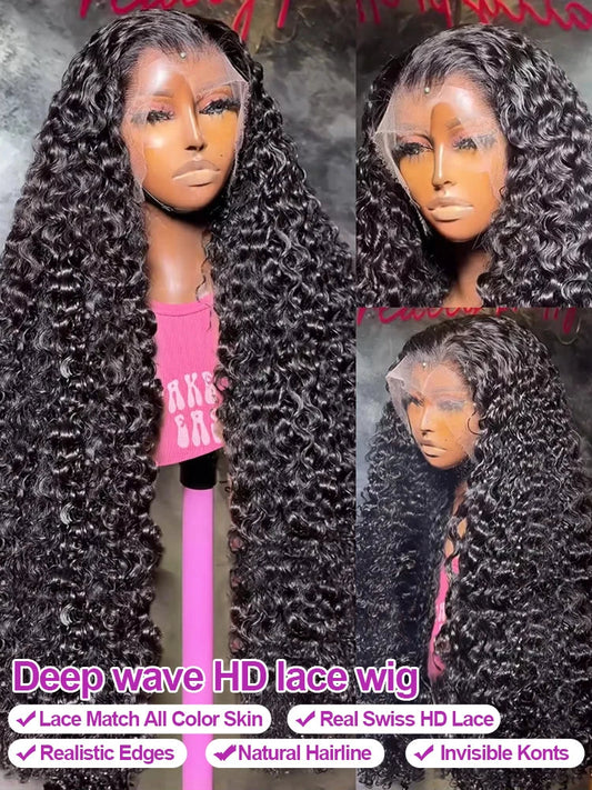 Water Wave Lace Front Curly Wigs