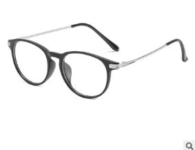 Round Face Men And Women Can Use Retro Trend Large Frame Plain Face Thin Flat Glasses Frame