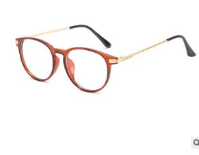 Round Face Men And Women Can Use Retro Trend Large Frame Plain Face Thin Flat Glasses Frame