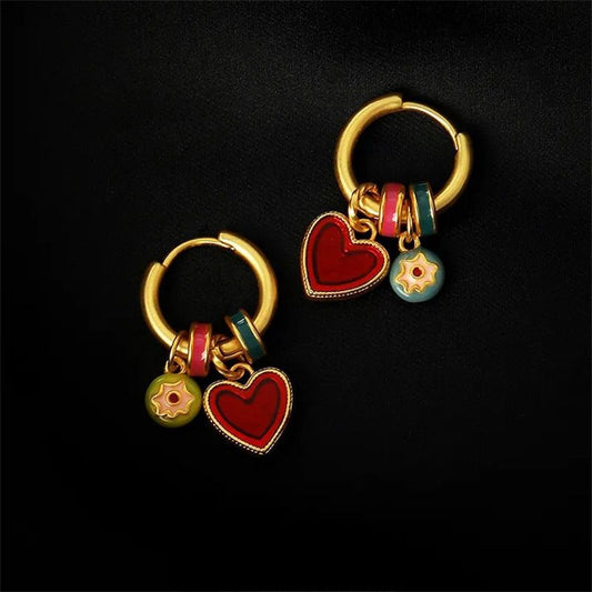 Chinese Style Heart Earrings Earrings For Women