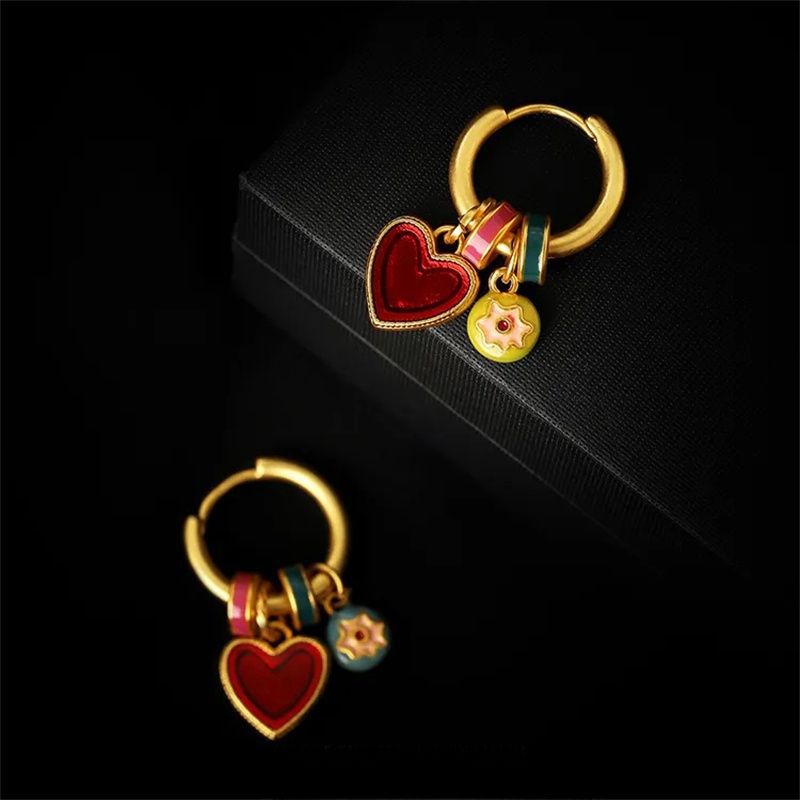 Chinese Style Heart Earrings Earrings For Women