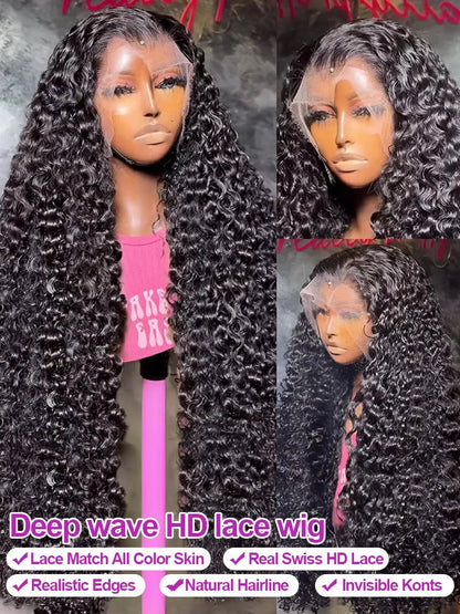 Water Wave Lace Front Curly Wigs